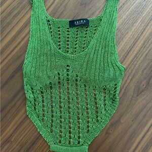AKIRA Green Crop top